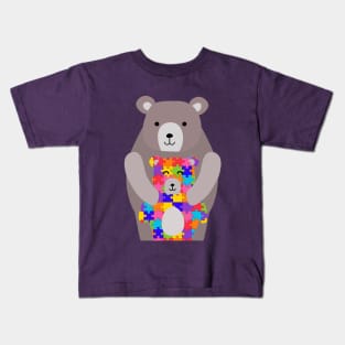 autism mama bear Kids T-Shirt